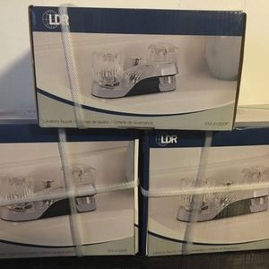 BRAND NEW sealed 3 x LDR dual handle bathroom faucets chrome finish